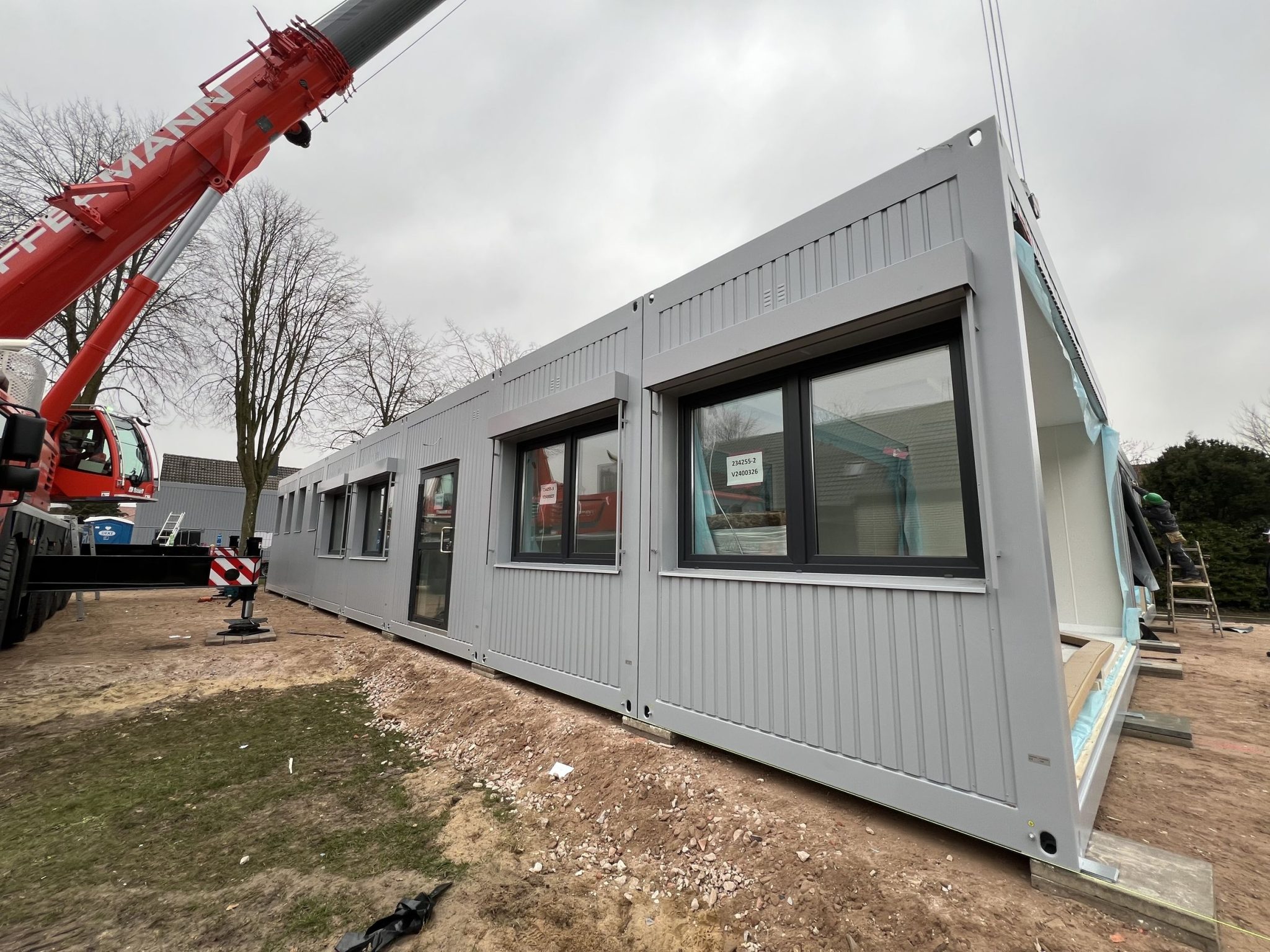 Aufnahme vom Bauprojekt der KiTa in Vechta von außen