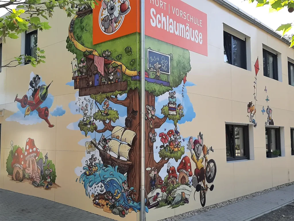 Hort in Modulbauweise • Gemeinde Massen 2 Neubau Hort in Modulbauweise in der Gemeinde Massen von außen betrachtet