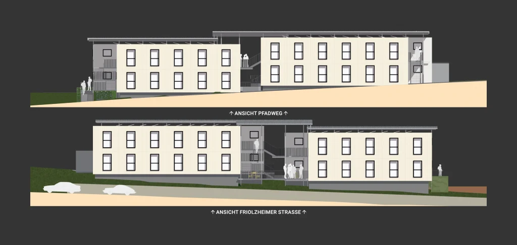 Wimsheim: Zukunftsweisendes Wohnprojekt in Holzmodulbauweise 1 Planansicht vom neuen Wohnprojekt in Holzmodulbauweise in Wimsheim