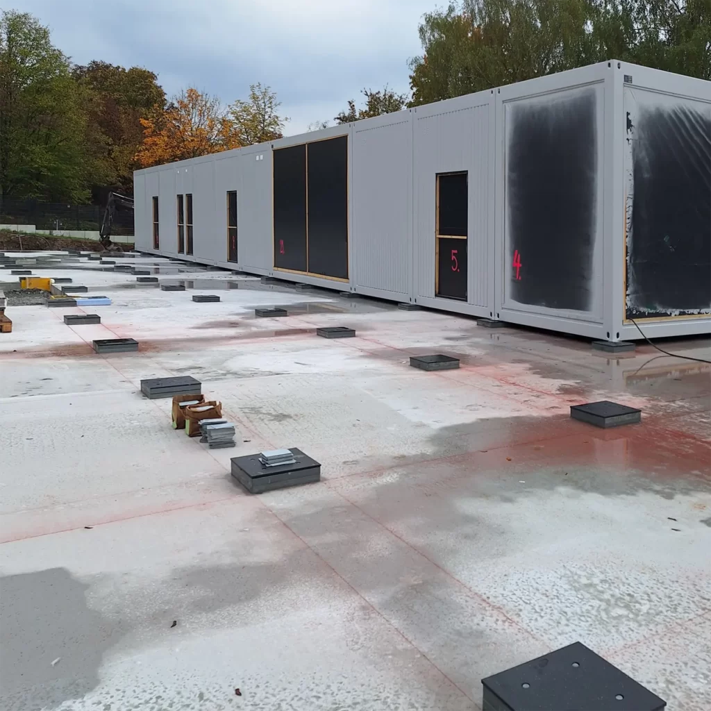 Neues Schülerhaus in Modulbauweise entsteht in Neuenstein 3 Ansicht der Baustelle in Neuenstein, es entsteht ein Schülerhaus in Modulbauweise